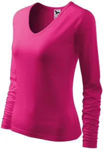Ženska majica uskog kroja, V izrez, kupina, XL #257973
