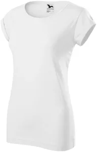 Ženska majica zasukanih rukava, bijela, L