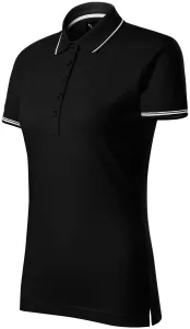 Ženska polo majica s kratkim rukavima, crno, XL #253051
