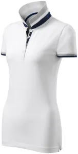 Ženska polo majica s ovratnikom gore, bijela, XS