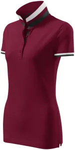 Ženska polo majica s ovratnikom gore, garnet, XL #257417