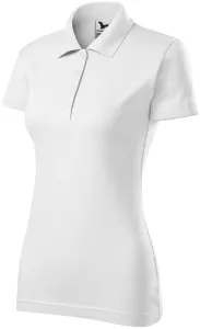 Ženska polo majica slim fit, bijela, XS