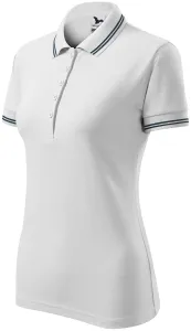 Ženska polo majica u kontrastu, bijela, XS