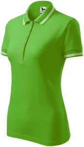 Ženska polo majica u kontrastu, jabuka zelena, L