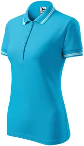 Ženska polo majica u kontrastu, tirkiz, XL