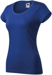 Ženska tanka majica kratkog kroja s okruglim izrezom, kraljevski plava, XL
