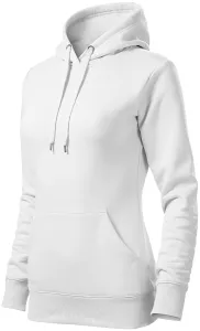 Ženska trenirka s kapuljačom bez patentnog zatvarača, bijela, XL