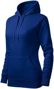 Ženska trenirka s kapuljačom bez patentnog zatvarača, kraljevski plava, XL