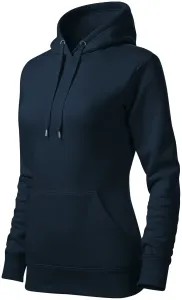 Ženska trenirka s kapuljačom bez patentnog zatvarača, tamno plava, XL