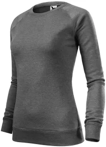 Ženski jednostavni pulover, crni mramor, M