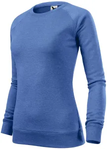 Ženski jednostavni pulover, plavi mramor, 2XL