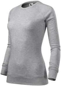 Ženski jednostavni pulover, srebrni mramor, 2XL