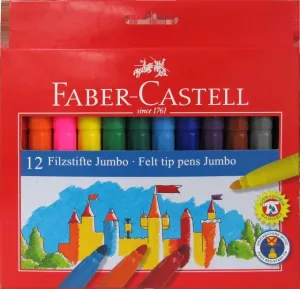 Flomasteri Jumbo Fibre / 12 boja (flomasteri Faber Castell)