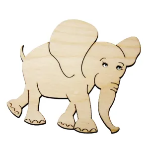 Podmetač za čaše - Životinjski motiv - slon (dekupaž na drvu)