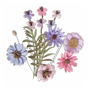 Papirno cvijeće Pink & Lavender - set 12 kom (Cvijetovi od)