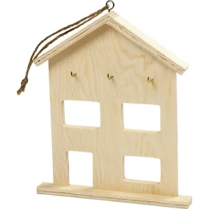 Drvena kućica za ključeve (drvena dekoracija)