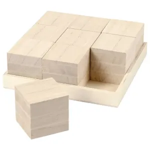 Drvene kocke u pladnju (drvene dekoracije)