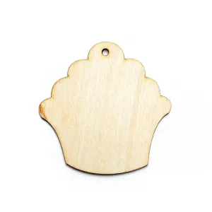 Drveni ukras za dekupaž za kačenje - Muffin (drveni proizvodi)