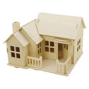 Kućica od drveta - 3D set (drvena kućica za sklapanje)