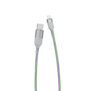 Dudao L9X Flowing Light kabel USB / Micro USB 5A 1m, siva #362617