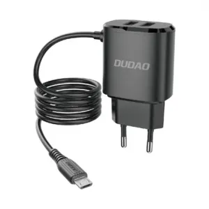Dudao A2Pro punjač 2x USB + Micro USB kabel 12W, crno #362490