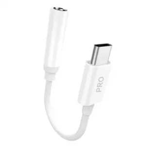 Dudao L16CPro adapter USB-C / 3.5mm mini jack, bijela