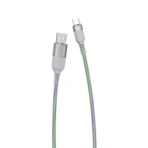 Dudao L9X Flowing Light kabel USB / USB-C 5A 1m, siva #362616