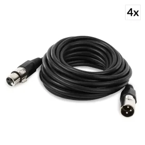 Electronic-Star XLR kabel, set od 4 komada, 6 m, muško-ženski