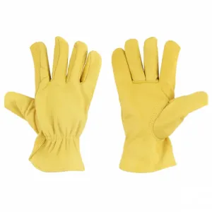 Zahradní rukavice Esschert Design, UNISEX, kožené, velikost L, žluté