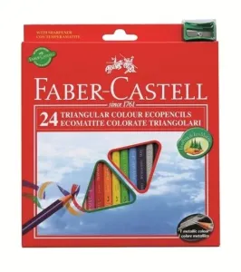 Drvene bojice ECO Triangular standard set - 24 boje (Faber)