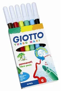Flomasteri GIOTTO TURBO MAXI / 6 boja (slikarski pribor za)
