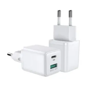 Joyroom Mini Fast Charger punjač USB / USB-C 30W PD QC, bijela