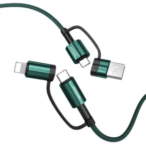 Joyroom 4in1 kabel USB-C / USB - USB-C / Lightning QC PD 3A 60W 1.2m, zeleno #369071