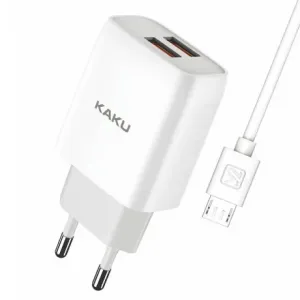 KAKU Charger punjač 2x USB 15W 2.4A + Micro USB kabel 1m, bijela #369294