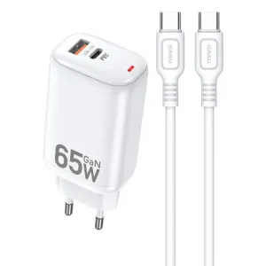KAKU KSC-690 GaN punjač USB USB-C 65W + kabel USB-C, bijela #369331