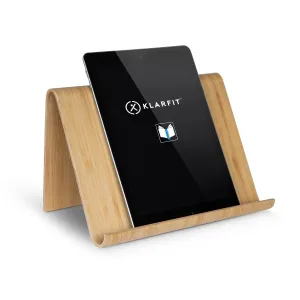 KLARFIT Panda, držač za tablet, bambus, ergonomski, uključujući e-knjige s receptima