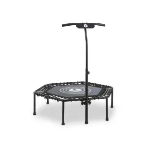 KLARFIT Jumpanatic fitness, trampolin 44“ / 112 cm Ø, ručka, sklopiv, crna boja