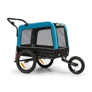 KLARFIT Husky Vario, 2-u-1, prikolica za psa,  kolica za psa, cca 240L, 600D, Oxfort, plava boja