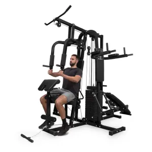 KLARFIT Ultimate Gym 9000, fitness stanica, 7 sjedala, do 120 kg, QR čelik, crna