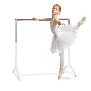 KLARFIT Bar Lerina, baletna šipka, samostojeća, 110 x 113 cm, 38 mm Ø, bijela
