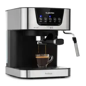 Klarstein Arabica, aparat za espresso kavu, 1050 W, 15 bara, 1,5 l, upravljačka ploča osjetljiva na dodir, nehrđajući čelik #2121