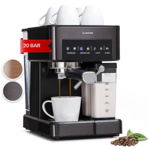 Klarstein Arabica Comfort, aparat za espresso, 1350W, 20 bara, 1,8 l, upravljačka površina osjetljiva na dodir #365601