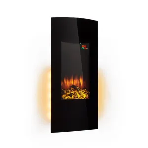 Klarstein Lamington, električni kamin, 2000 W, LED plamen, grijač na topli zrak, timer, rasvjeta #3971
