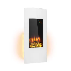 Klarstein Lamington, električni kamin, 2000 W, LED plamen, grijač na topli zrak, timer, rasvjeta #3972