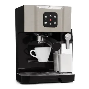Klarstein BellaVita, aparat za kavu, 1450 W, 20 bara, pjenjača za mlijeko, 3 in 1, sivi