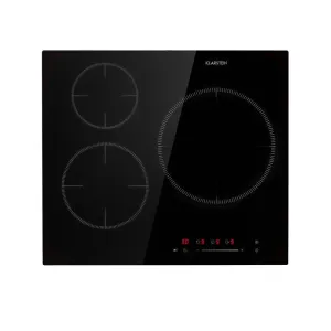Klarstein Delicatessa 3, indukcijska ploča za kuhanje, 3 zone, 5800W, staklokeramička, crna boja