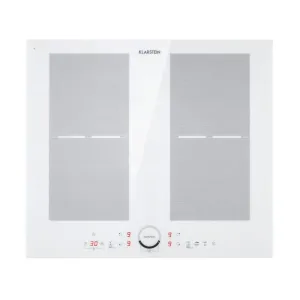 Klarstein Delicatessa 60, indukcijska ploča za kuhanje, 4 zone, 7000 W, staklokeramička, bijela
