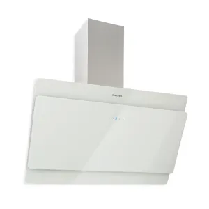 Klarstein Aurica 90, kuhinjska napa, 90 cm, 610 m³/h, LED, touch screen, staklo, bijela boja