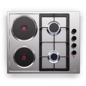 Klarstein MultiChef 4 ploče za kuhanje, električna i plinska ploča za kuhanje, 4 polja za kuhanje, 2 plamenika, 2 električne ploče