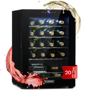 Klarstein Shiraz 20 Uno, hladnjak za vino, 53l, 20fl, touch control panel, 5-18°C #485734